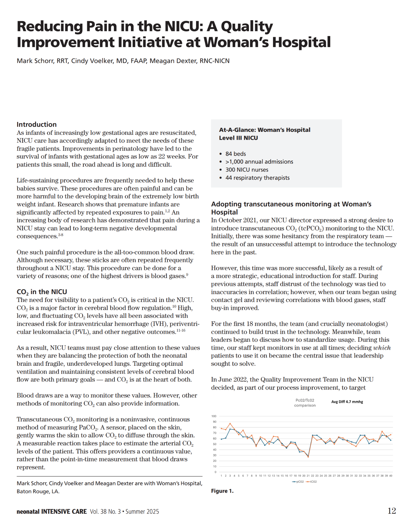 transcutaneous monitoring in the NICU: clinical utility and impact