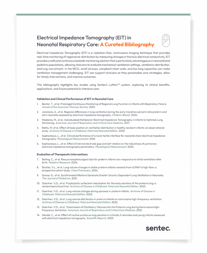 Electrical Impedance Tomography (EIT) from Sentec